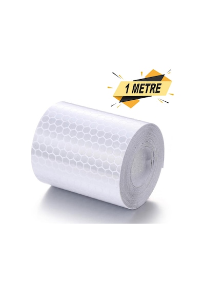 Reflektörlü Reflektif Fosforlu Şerit Bant Ikaz Bandı 1 Metre