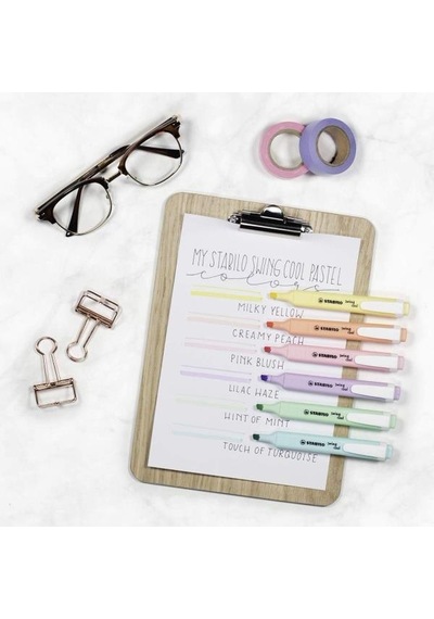 Stabilo Swing Cool Pastel Fosforlu Kalem 6 Lı Set Soft Pastel Renkler Çok Renkli