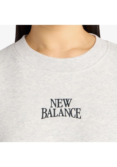 New Balance Linear Heritage Fleece Kadın Gri Sweatshirt Wt61935ı-ahh Gri