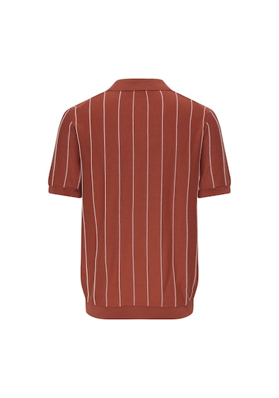 Only & Sons Erkek Çizgili Gömlek Yaka Turuncu T-shirt - 22037080 Turuncu