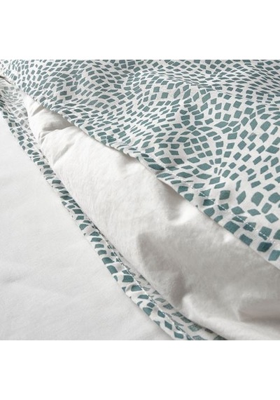 Ikea Tradkrassula Tek Kişilik Nevresim Takımı 150 X 200 Cm Beyaz - Lacivert