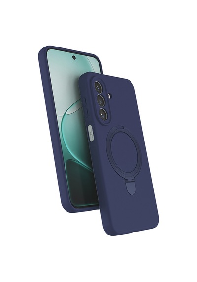 Mobilefix Galaxy A27 Kılıf M-safe Şarj Özellikli Standlı Zore Samara Kapak - Lacivert