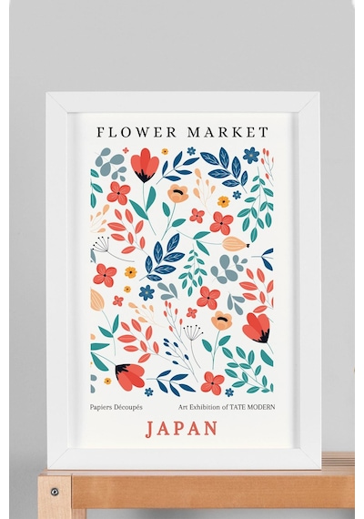 Flower Market Japan Çerçeveli Tablo - Eklektik Tarz Duvar Dekoru