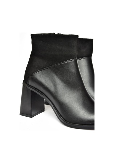 Fox Shoes R518101209 Siyah Kalın Topuklu Kadın Bot Siyah
