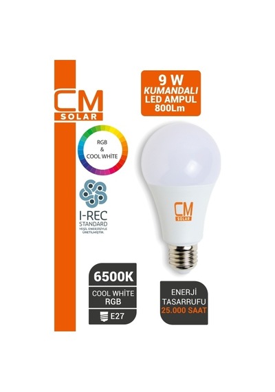 Cmsolar 9w Led Rgb E27 Duy Ampul