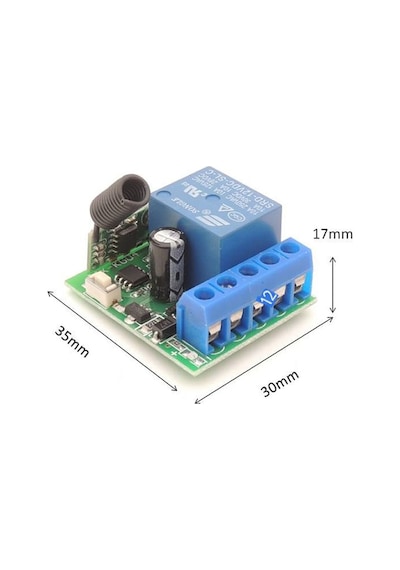 433mhz Rf 1 Uyumlu Kanal Modül Dc 12v Kablosuz Pompa Fan Lamba Perde Akıllı Ev Garaj Bariyer Kapı