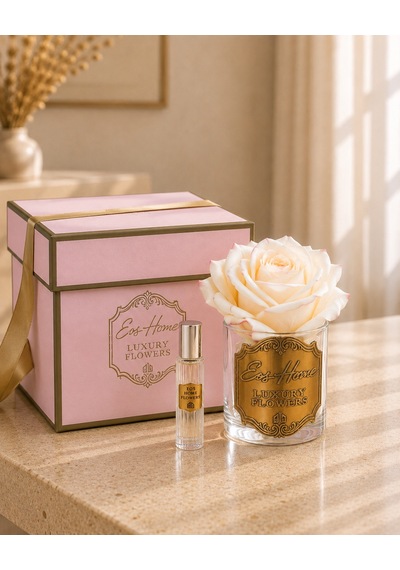 Rosemira Tek Güllü Parfümlü Dekoratif Çiçek - Pudra Pembe-7547 Gül - Meyve