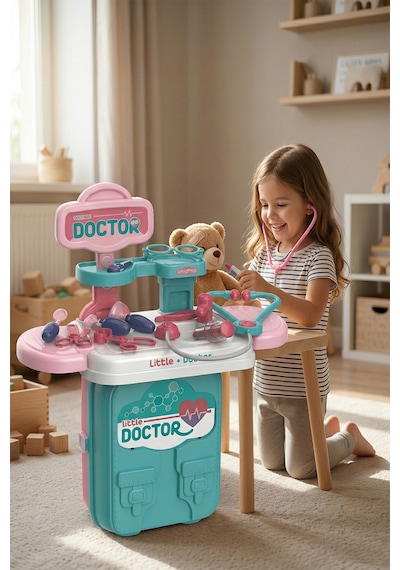Ogi Mogi Toys Doktor Oyun Seti Eğitici 2 Si 1 Arada Sırt Çantası
