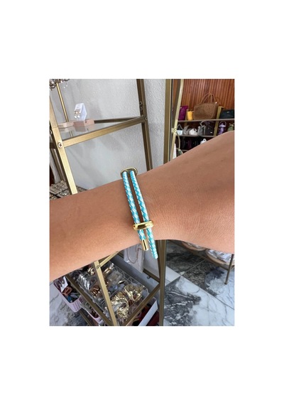 Linalya Jewelry Örme İp Bileklik Mavi - Model 200