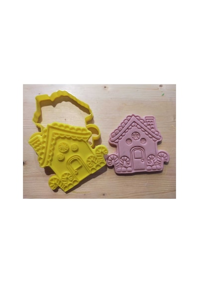 Şekerli Ev Kurabiye Kalıbı - 2 Parça 9x8 Cm Gıdaya Uygun Diğer