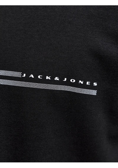 Jack & Jones Jack&jones Jcofusion Chest Brand Tee Ss Erkek T-shirt 12289936 Siyah