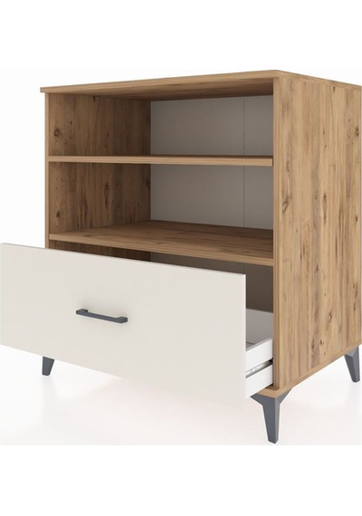 Kronos Şifonyer 2 Raflı Tek Çekmeceli 88x59x96 Çam-aytaşı Çam