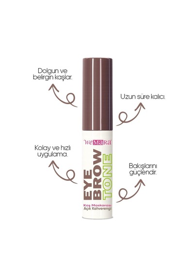 Wemara Eyebrow Mascara Açık Kahve 5 Ml - Kaş Renklendirici