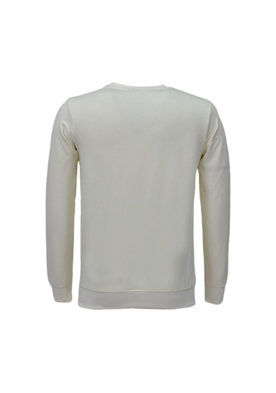 Erkek Spor Mevsimlik Sıfır Yaka Sweatshirt Bgl-st03933 Ekru