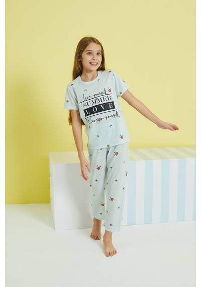 Siyah İnci Örme Pijama Takım 24107075 Çok Renkli