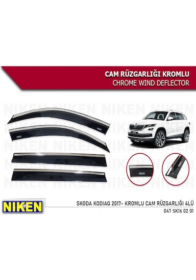 Cam Rüzgarlığı Niken Kromlu Skoda Kodiaq 2017 Sonrası 4lü