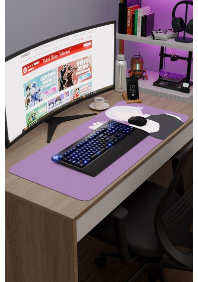 Death Parade Anime V3 - 90x40 Xxl Gaming Kauçuk Kaymaz Taban Mouse Pad Fare Altlığı