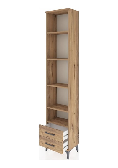 Arges Dolap 5 Raflı 2 Çekmeceli 44x30x221 Çam-çam Çam