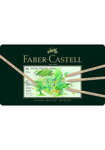 Faber-castell Pitt Pastel Boya Kalemi, 60 Renk, Yüksek Pigment, Solmaya Dirençli, Fırça Ve Parmakla Dağılabilir, Yuvarlak Gövde 124-Pembe