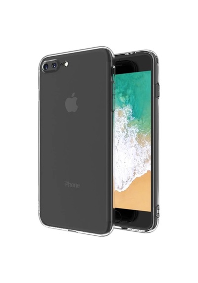 Apple Uyumlu iPhone 8 Plus Uyumlu Kılıf Deluxe 2mm Şeffaf Silikon