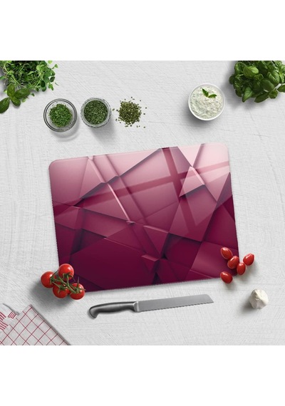 Tr Asil Bordo Cam Kesme Tahtası 30cm X 40cm Genel