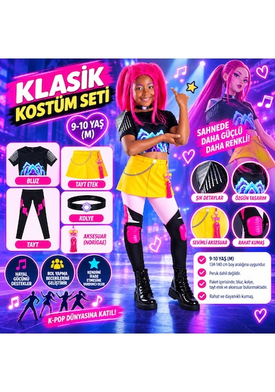 Nessiworld Klasik Mira Kostüm Seti 9-10 Yaş M Sarı