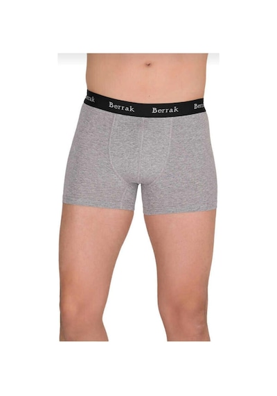 Berrak 4476 Erkek Modal Likralı Boxer 6 Adet gri