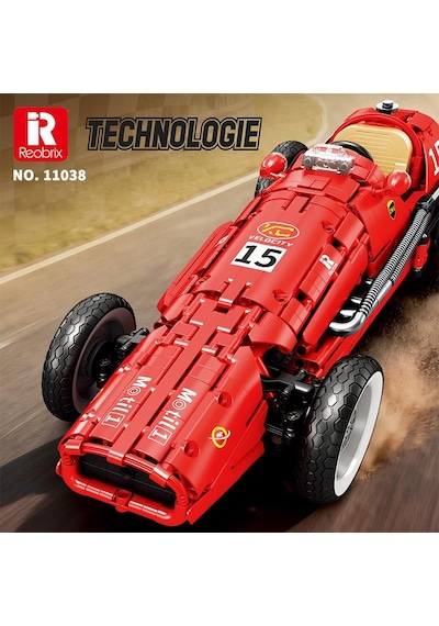 Reobrix Technic 11038 Ferrari 500 F2 Araba Yaratıcı Yapı Blok Seti Building Blocks - 1809 Parça
