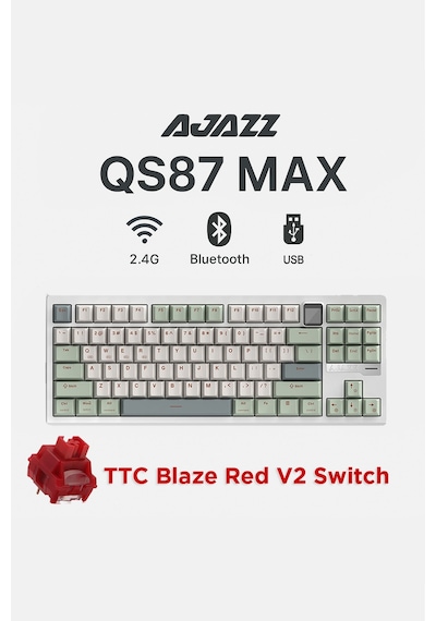 Qs87 Max 3 Modlu Bağlantı, Alüminyum Alaşım, 87 Tuş, Tft Ekranlı, 8000 Mah, Custom Mekanik Klavye