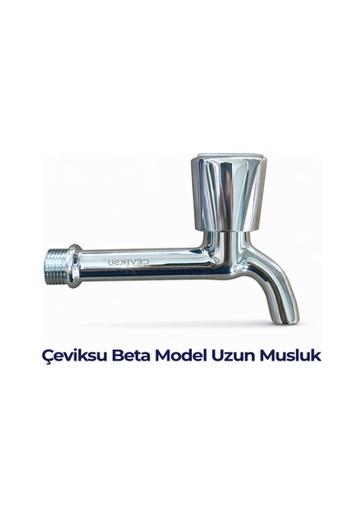 Çevik Su Beta Model Kısa Tip 1/2 İnç Krom Kaplama Pirinç Lavabo Evye Su Musluğu