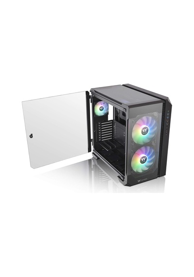 View 51 Tempered Glass Pencereli, 2x200mm Argb Ledli Siyah Midtower Kasası Ca-1q6-00m1wn-00
