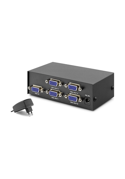 Vga Splitter 1 In 4 Out 200 Mhz - Siyah Hdx1278