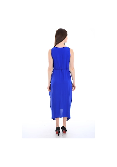 Bigdart 1512 Önü Nakışlı Elbise - Saks 001