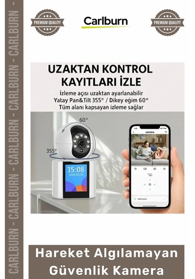 Kamera Akıllı Ev 24 Ghz Wifi 4mp Yüksek Çözünürlük Hareket Algılama Uzaktan Erişim Güvenlik Kamera