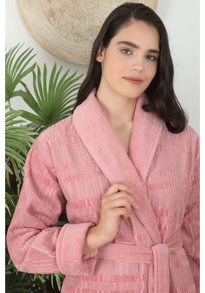 Özdilek Sadem Organik Spruce Şal Yaka Bornoz Tarçın