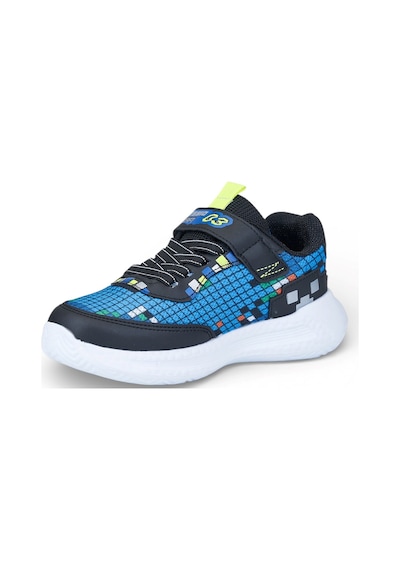 Nstil Günlük Unisex Çocuk Spor Ayakkabı Sneaker Cırtlı Rahat Hafif Konforlu Dayanıklı 02-03 Siyah - Saks
