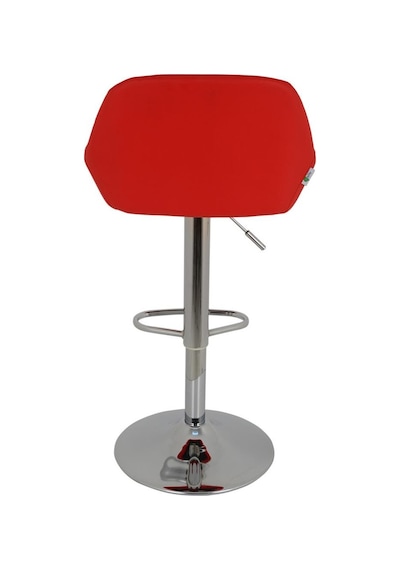 Bürocci Texas Bar Taburesi - Kırmızı Deri - 9506S0116 Çok Renkli