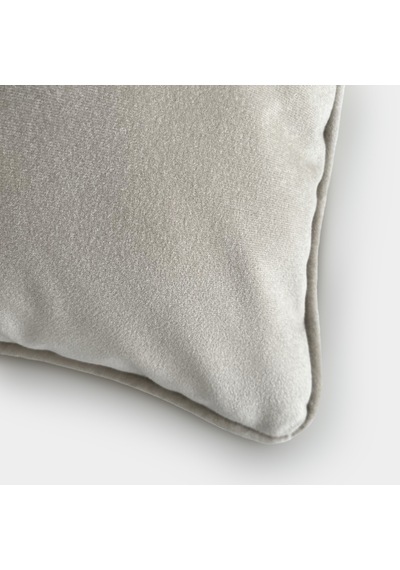 "taupe" Kadife Düz Kırlent Kılıfı - 30x50 - Krem Krem