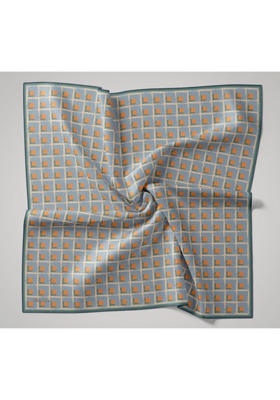 Silk Home Twill İpek Eşarp 11474 - 90 X 90 / Buz Mavisi,somon,yeşil-55 Buz Mavisi,somon,yeşil-55