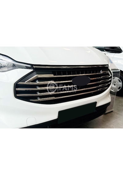 Ford Transit Custom 2023 Ön Panjur 7 Parça Paslanmaz Çelik