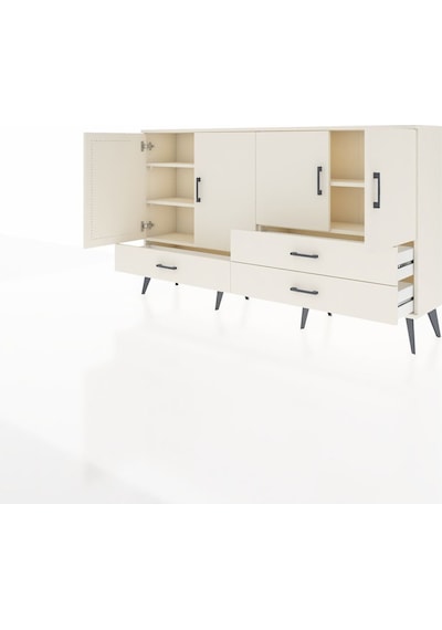 Arges Konsol 5 Raflı 3 Çekmeceli 4 Kapaklı 176x30x99 Aytaşı-aytaş Aytaşı-aytaşı