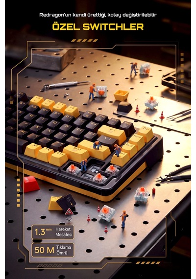 Redragon %75 Gasket Mekanik Switch Rgb Kablolu Oyuncu Klavyesi Sk-649