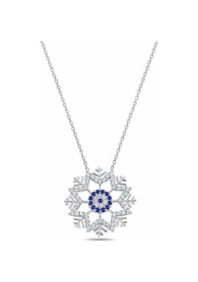Çekirdekjewelry 925 Ayar Gümüş Kar Tanesi Kolye Rodyum Kaplama Mavi Taşlı Zirkon Taşlı Zarif Tasarım Gri Çekirdekjewelry 925 Ayar Gümüş Kar Tanesi Kolye Rodyum Kaplama Mavi Taşlı Zirkon Taşlı Zarif Tasarım Gri