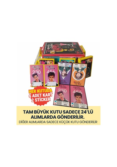 Squid Game 2. Sezon 2025 Karakter Kartları - 1 Mini Kutu 6 Kart + 2 Sticker