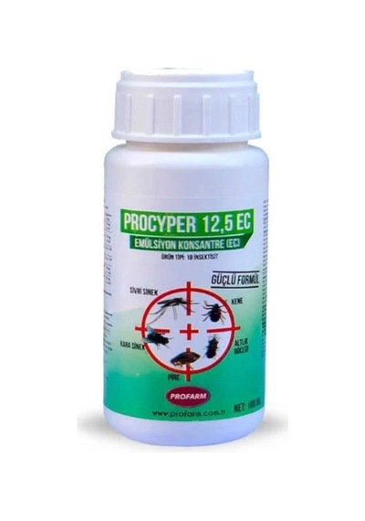 Procyper 12,5 Ec 250 Ml Genel Haşere Ilacı Bit,pire,kene,kalöriferler Böceği,sivrisinek,karasinek