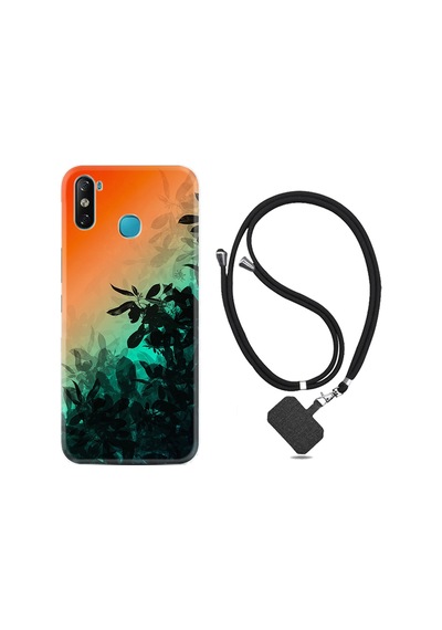 Infinix Smart 4 Kılıf Boyun Askılı Güzel Çiçekler 1712