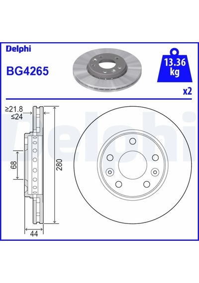 Fren Disk - Dacia Sandero, Duster - Delphı-bg4265