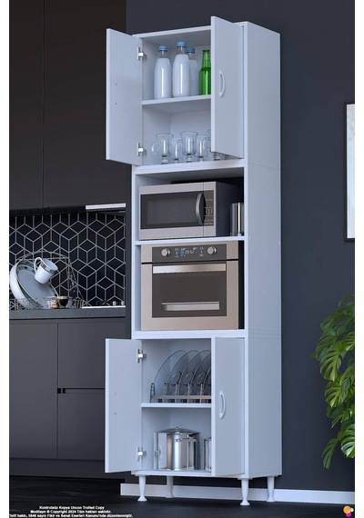 Bade 65 Cm Fırın Dolabı 4 Kapaklı Açık Raflı Çok Amaçlı Mutfak Kiler Dolabı Banyo Dolabı Boy Dolabı Beyaz Bade 65 Cm Fırın Dolabı 4 Kapaklı Açık Raflı Çok Amaçlı Mutfak Kiler Dolabı Banyo Dolabı Boy Dolabı Beyaz