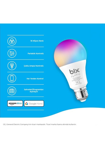 Sl-02 Aura Çok Renkli 11w Rgb Wifi-bluetooth Uzaktan Kontrollü Akıllı Ampul Diğer
