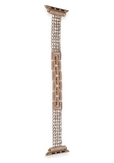 Apple Uyumlu Watch 38mm Live Taşlı Kordon - Rose Gold